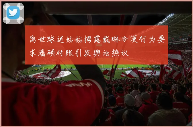离世球迷姑姑揭露戴琳冷漠行为要求潘硕对账引发舆论热议