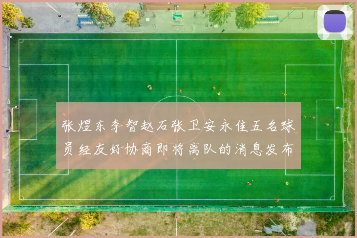 张煜东李智赵石张卫安永佳五名球员经友好协商即将离队的消息发布